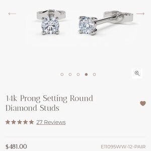 Natural Diamond Stud Earrings